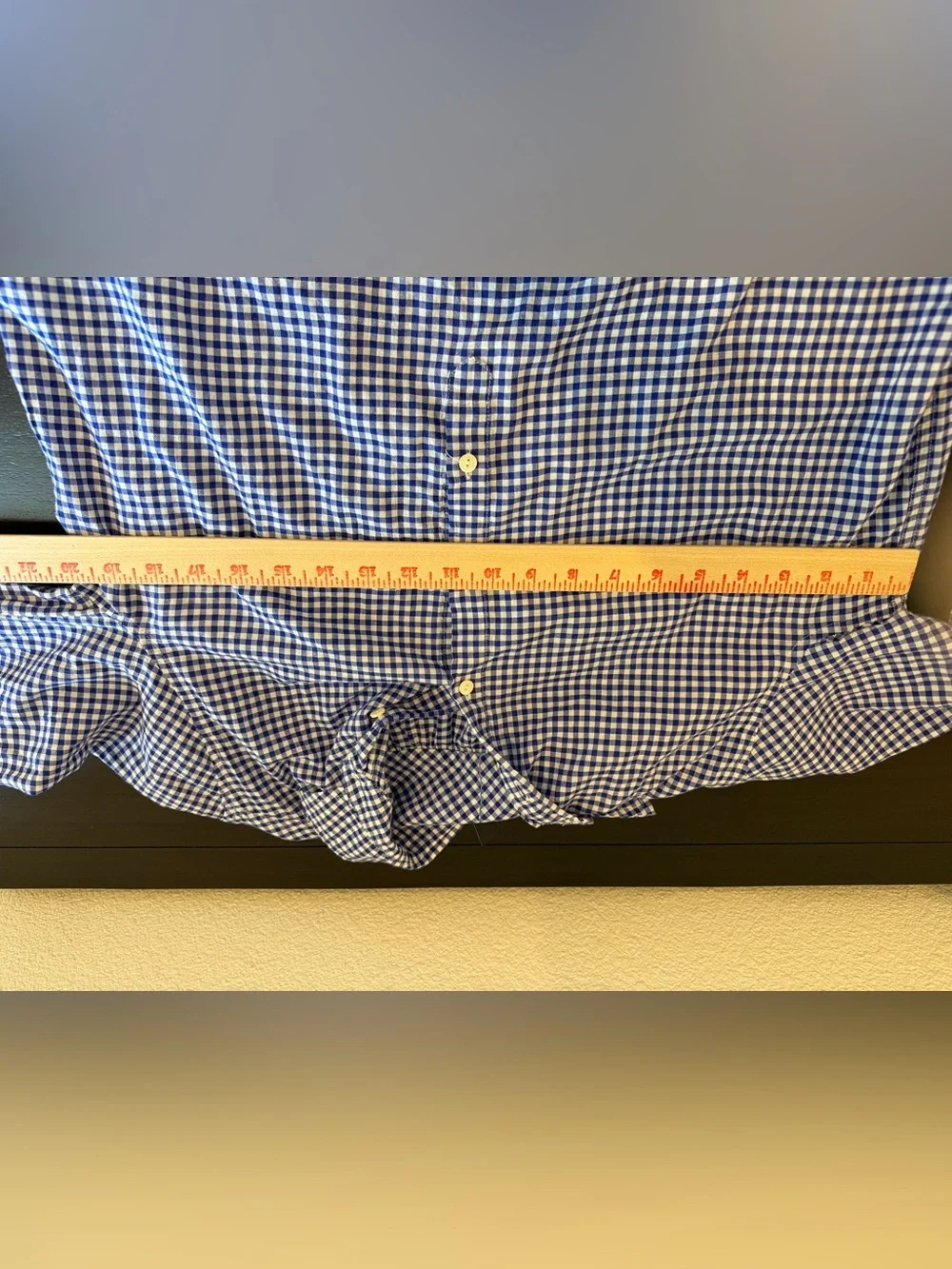 J. Crew Blue and White Gingham Button-Up Shirt
